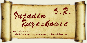 Vujadin Ružesković vizit kartica